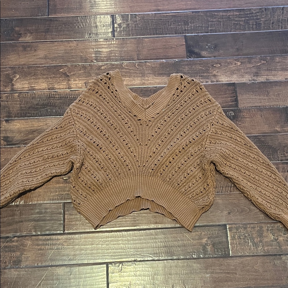 Brown Knit Women's Sweater